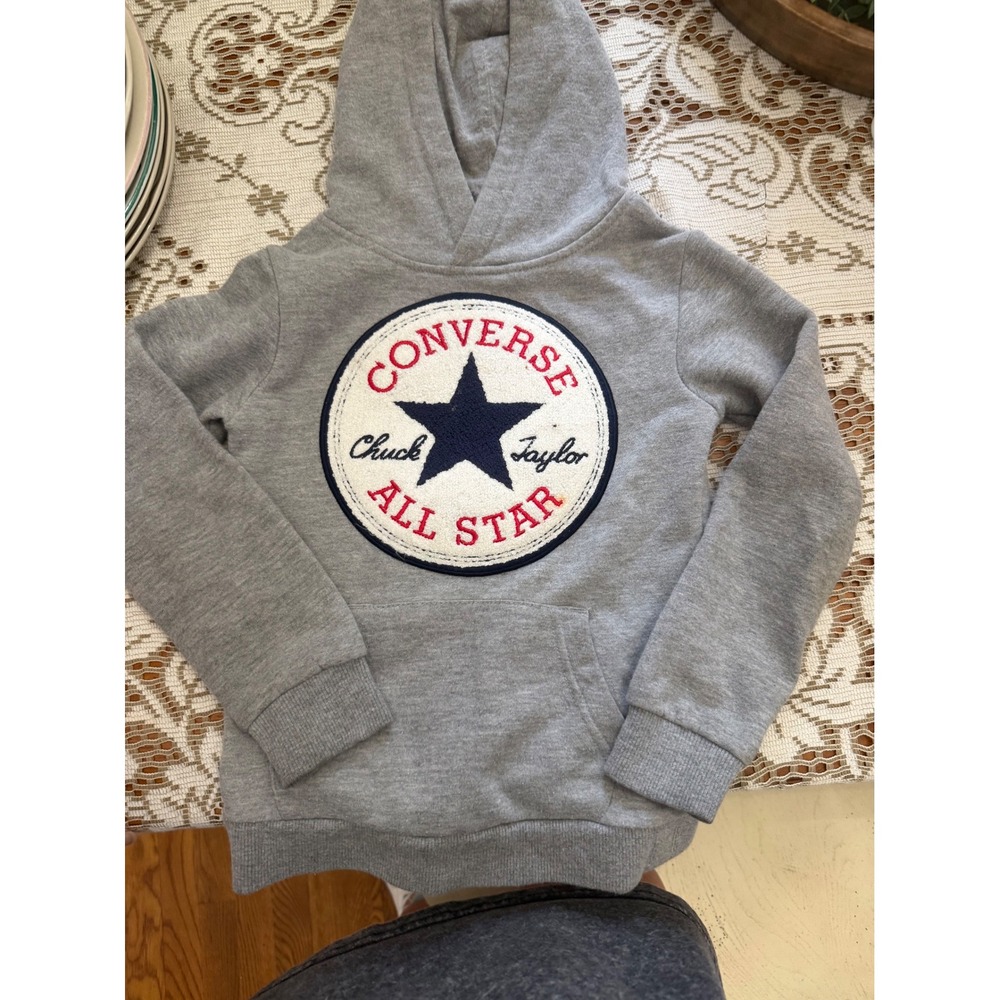Converse All Star Chuck Taylor Kids Hoodie Heather Gray Size 4 XS 3-4 YRS